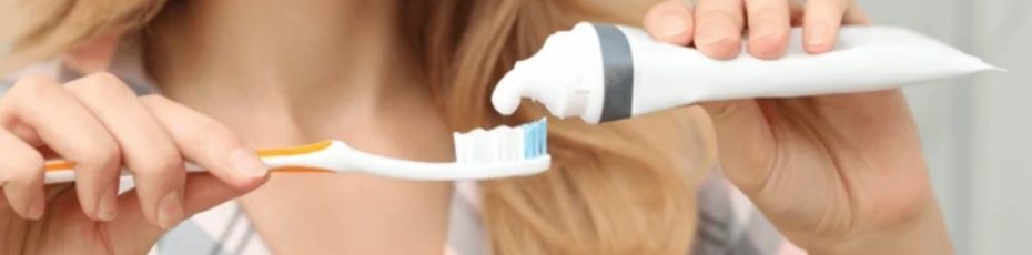 whitening toothpaste on toothbrush